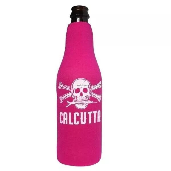 Calcutta Durable Neoprene Zippered Bottle Cooler Fuscia w/White Logo CBCFU