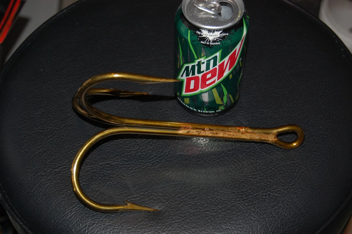 Mustad 3551 Bronze Gator Hook 20/0 Treble Hook Each Bridge Gaff Snagging