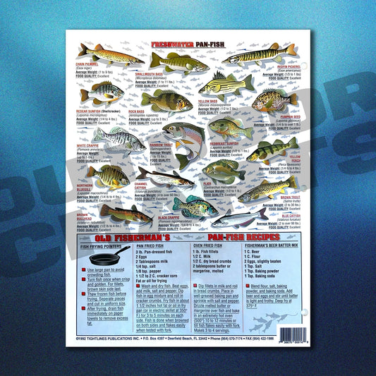 Tightlines Fish ID #7 Chart - Saltwater Pan Fish