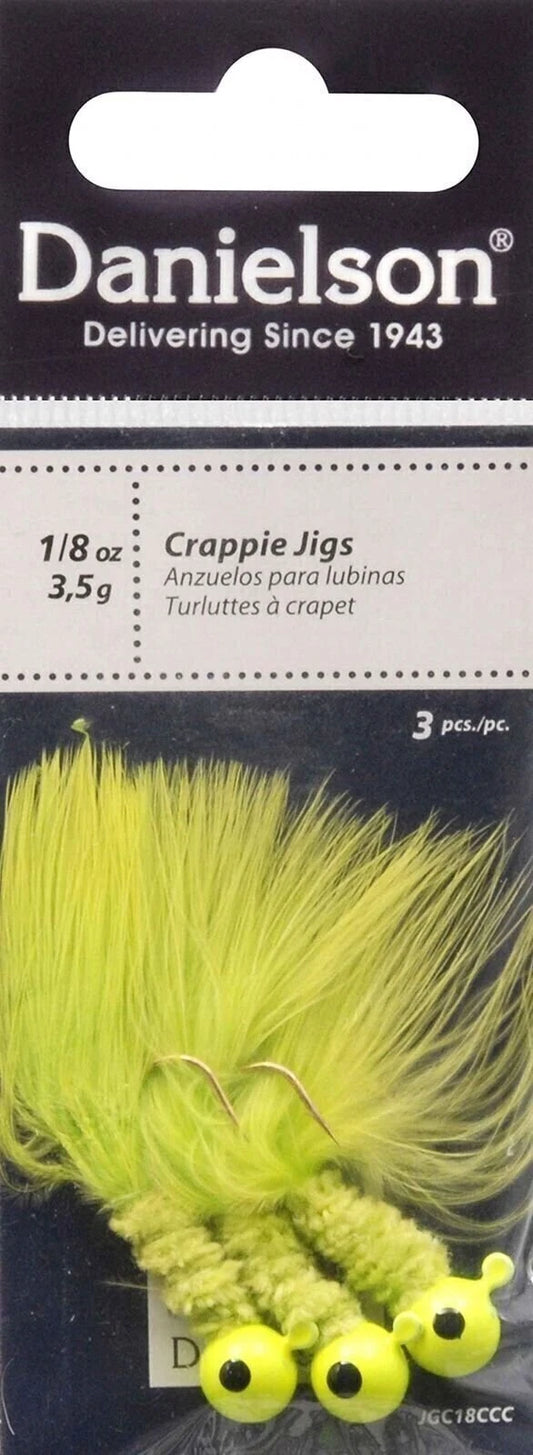 Danielson Crappie Jig 1/8oz Chartreuse