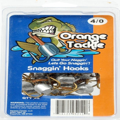 Orange Tackle Weighted Snag Treble Hooks 4/0 25pc