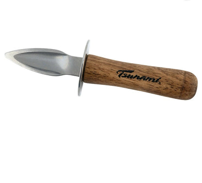 Tsunami Wood Handle Oyster Knife Saltwater Grade.