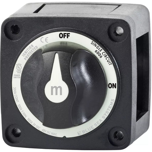 Blue Sea 6006200 m-Series Mini Battery Switch Single Circuit On Off Black