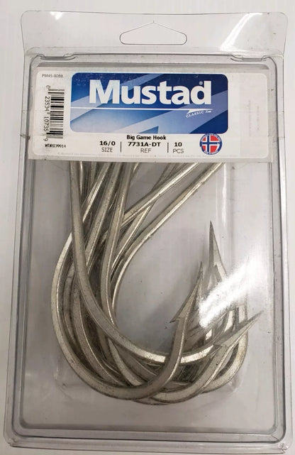 Mustad 7731-DT 10 Pack Big Game Sea Demon Hooks 10pk 7731