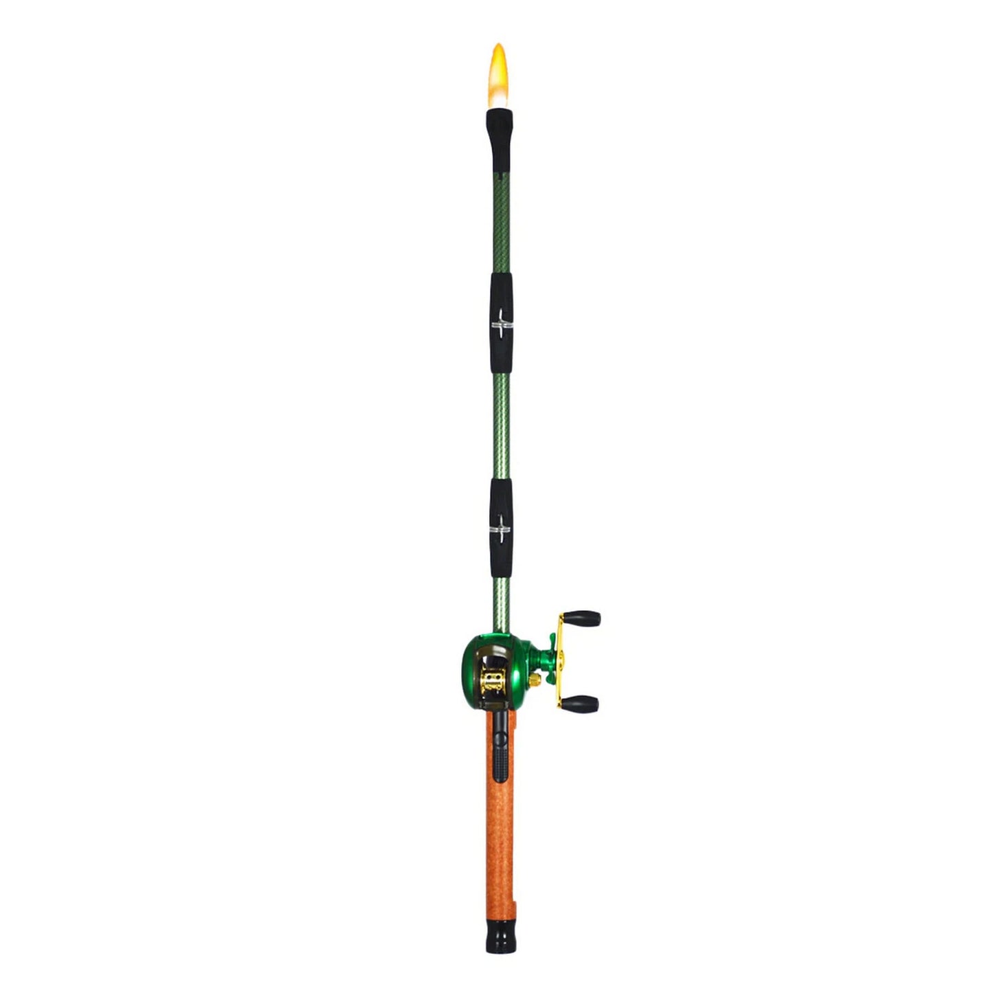 Gibson Rivers Edge Baitcast Rod Reel BBQ Lighter Fishing Rod - Assorted Colors.