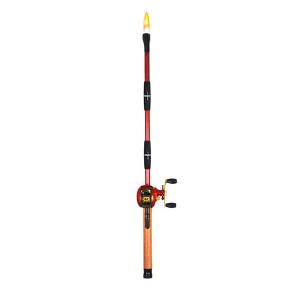 Gibson Rivers Edge Baitcast Rod Reel BBQ Lighter Fishing Rod - Assorted Colors.