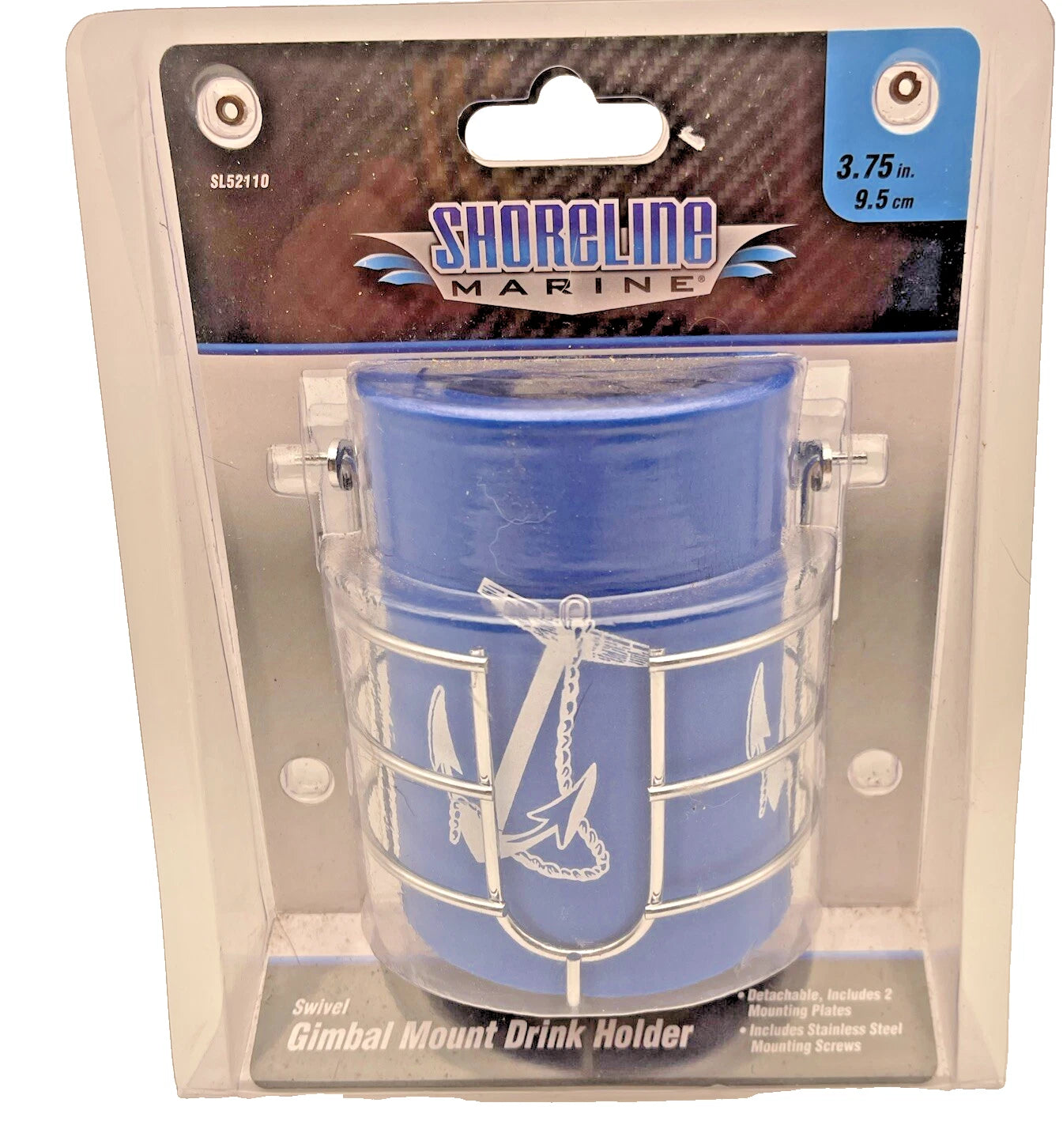 Shoreline Marine Swivel Gimbal Boat Drink Mug Holder Stainless Steel