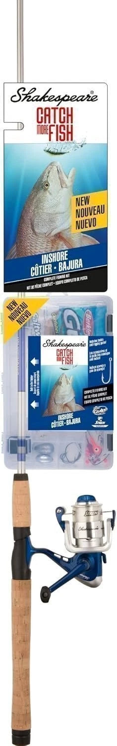 Shakespeare CMF2INSHORE Catch More Fish Inshore Spinning Combo 2-Piece 7' 10-25lb