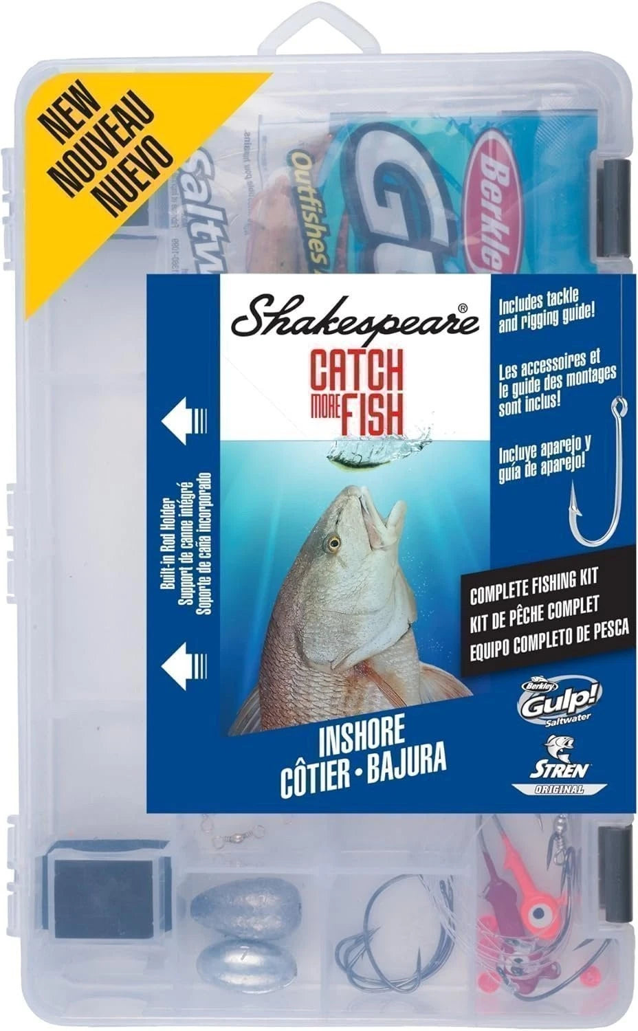 Shakespeare CMF2INSHORE Catch More Fish Inshore Spinning Combo 2-Piece 7' 10-25lb
