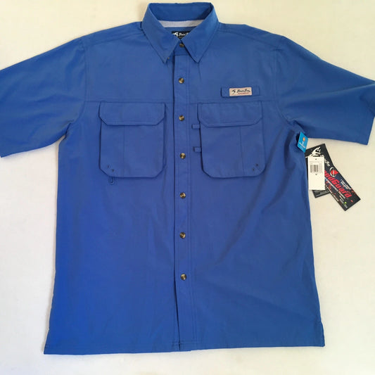 Bimini Bay Flats III BloodGuard Short Sleeve Shirts - Blue Wave Small