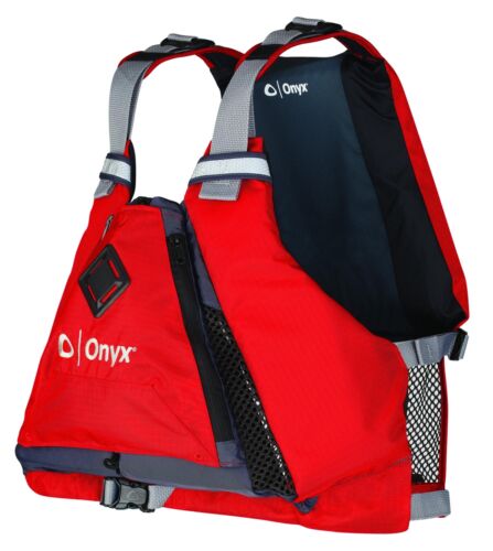 Onyx MoveVent Torsion Kayak Paddle Life Vest Teen or Adult size Medium / Large - Red.