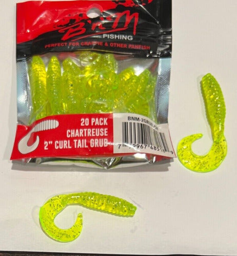 B'n'M Fishing Baits Curl Tail Grubs 20 Pack