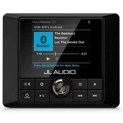 JL Audio MM50 Weatherproof Source Unit with Full-Color LCD Display - 25 Watts x 4 @ 4 Ω