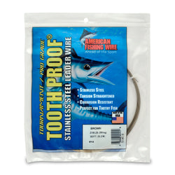 AFW Tooth Proof Stainless Steel Single Strand Leader Wire 30' Camo