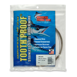 AFW Tooth Proof Stainless Steel Single Strand Leader Wire 30' Camo