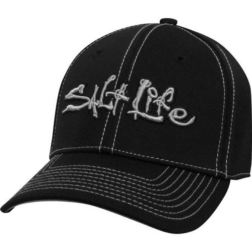 Salt Life Signature Technical Stretchfit Hat - Black