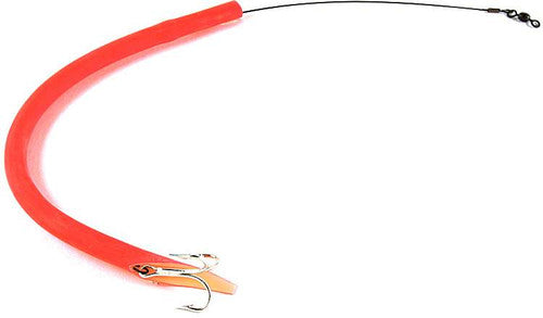 Sea Striker Standard Cuda Tube 12'' Fluorescent Red Rigged