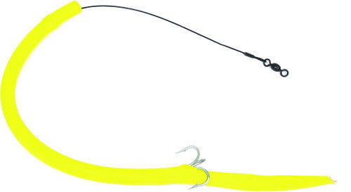 Sea Striker Standard Cuda Tube 12'' Fluorescent Yellow Rigged