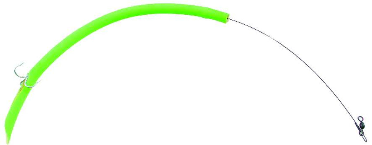 Sea Striker Cuda Tube - 12" Rigged - Fluorescent Green Rigged