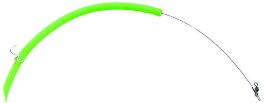 Sea Striker Cuda Tube - 12" Rigged - Fluorescent Green Rigged