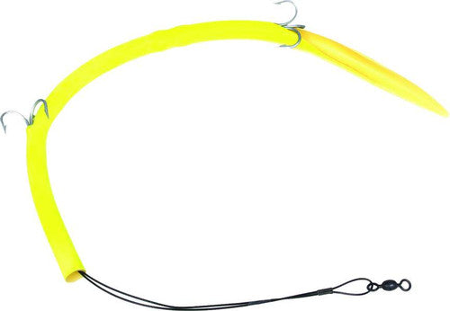 Sea Striker Deluxe Cuda Tube 14'' Fluorescent Yellow Rigged