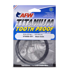 AFW 50# TITANIUM ToothProof Black 15'