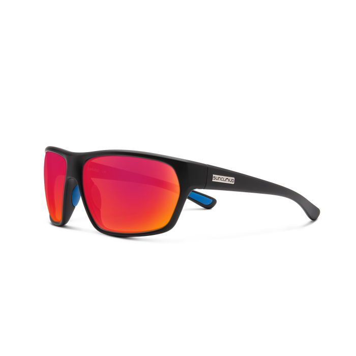 Suncloud Boone Matte Black/Polar Red Mirror Sunglasses