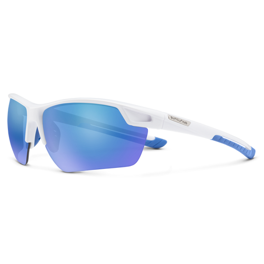 Suncloud Contender White/Polar Blue Mirror Sunglasses