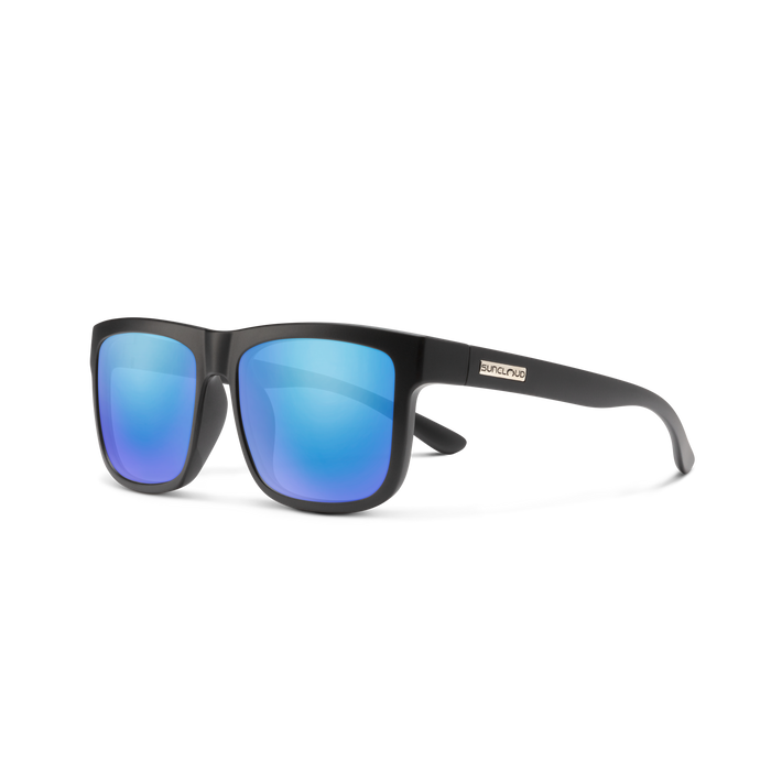 Suncloud Quiver Matte Black/Polar Blue Mirror Sunglasses