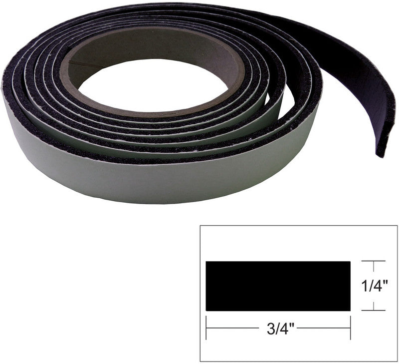 TACO HATCH TAPE - 8'L X 1/4''H X 3/4''W - BLACK