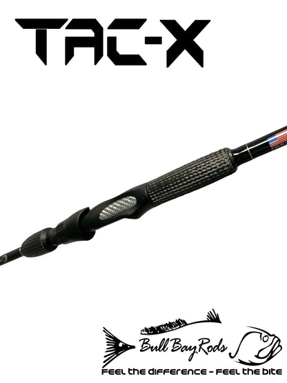 Bull Bay Tackle Tac-X Carbon Fiber Spinning Rod 7'6" 10-20lb Medium Heavy - Fast Action