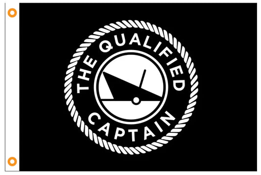 The Qualified Captain Boat Flag 12" x 18" Inch