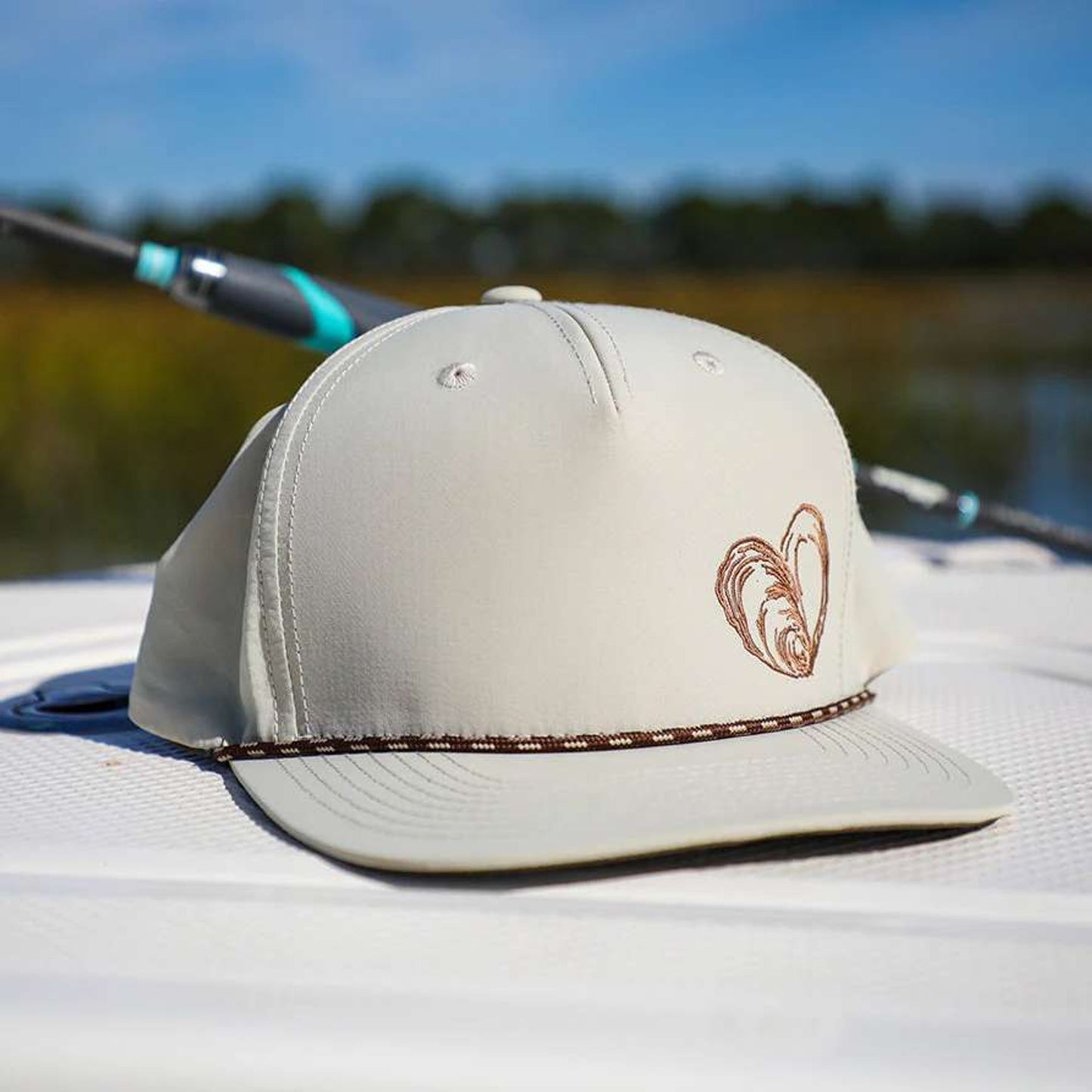 Toadfish The Oyster Trucker 5 Panel Hat - Tan.