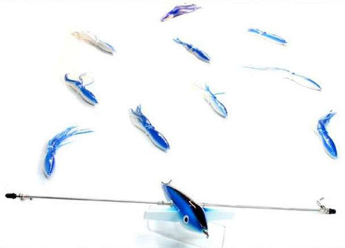 Tormenter Sidewinder Tracker Bar RIGHT 7" Skip Jack Bird Blue/White