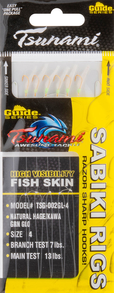 Tsunami Guide Series Sabiki Rig - Natural Glow TSG-002GL