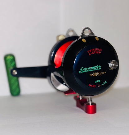 Accurate Platinum Twin Drag 30 Reel 2 Speed Topless Rasta