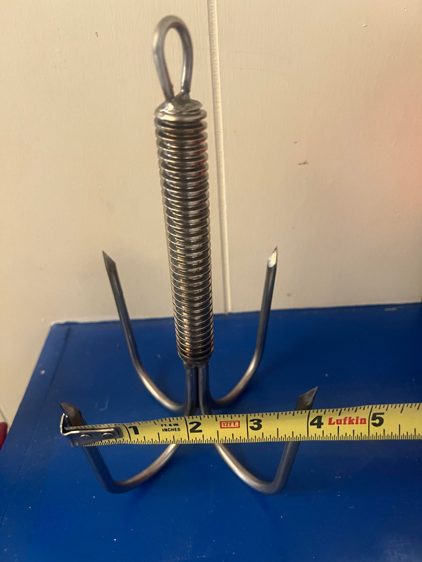 Stainless Steel 4-Prong Pier Bridge Fishing Gaff with Eye for Rope, Tw – Tuppens