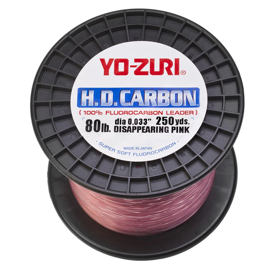 Yo-Zuri HD Carbon Fluorocarbon Leader 250yd Pink 80lb