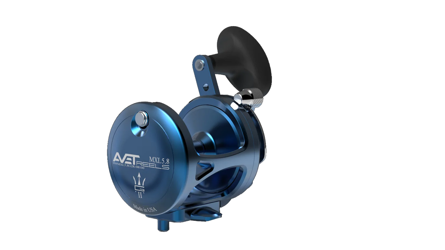 Avet MXL 5.8 G2 NGP With Out Glide Plate Fishing Reel. Tuppens Avet MXL 5.8 G2 NGP With Out Glide Plate Fishing Reel. Tuppens