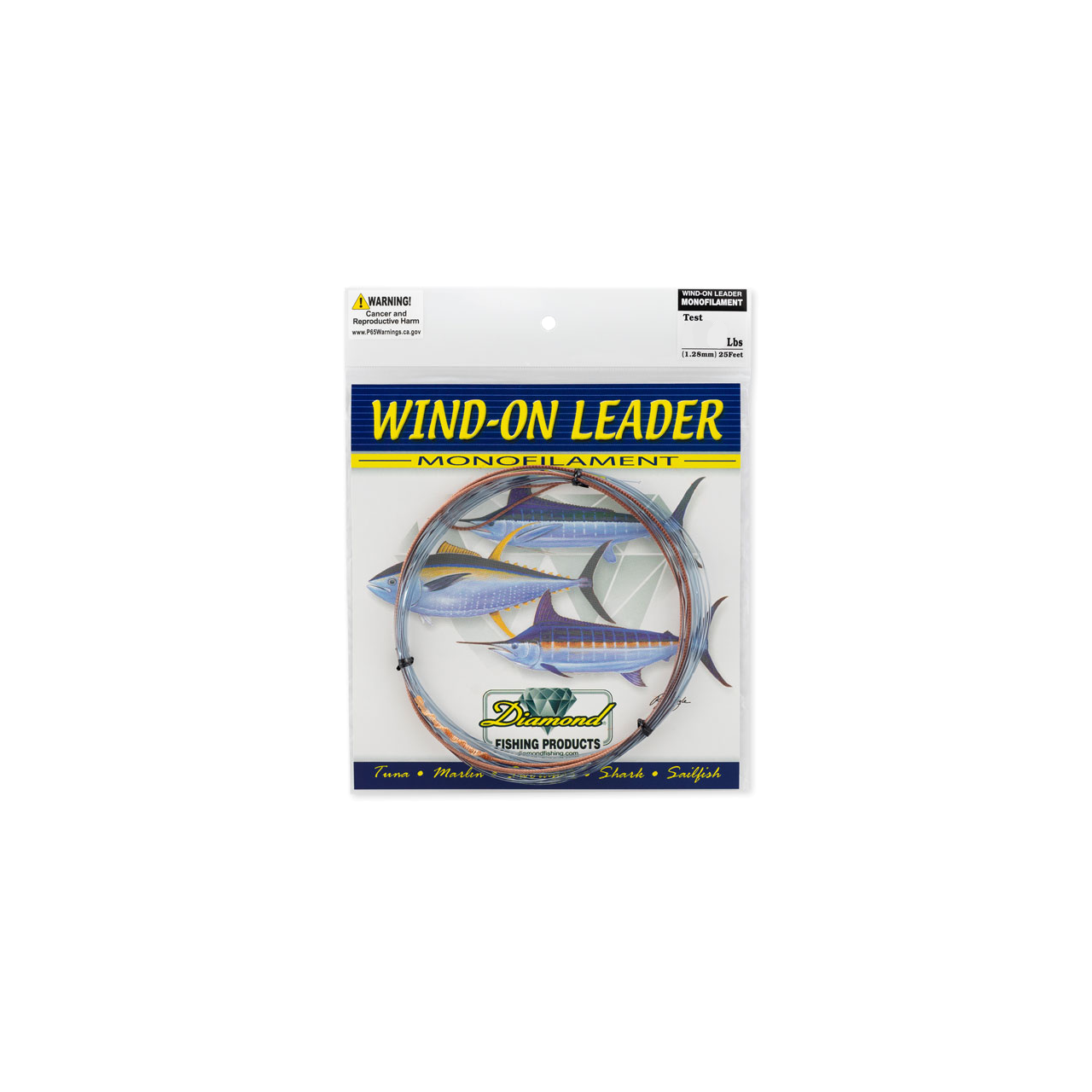 Diamond Fishing Wind-On Leader Smoke Blue
