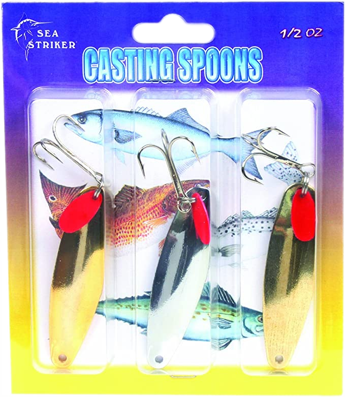 beach fishing saltwater lures and spoons Sea Striker Shur Strike Casting Spoon