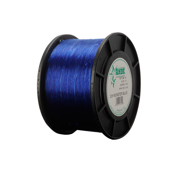 ande braided fishing line Blue Braid 150m/165yds / 10 Premium comes in tests from 15 lb ANDE Monofilament Premium 100lb Test